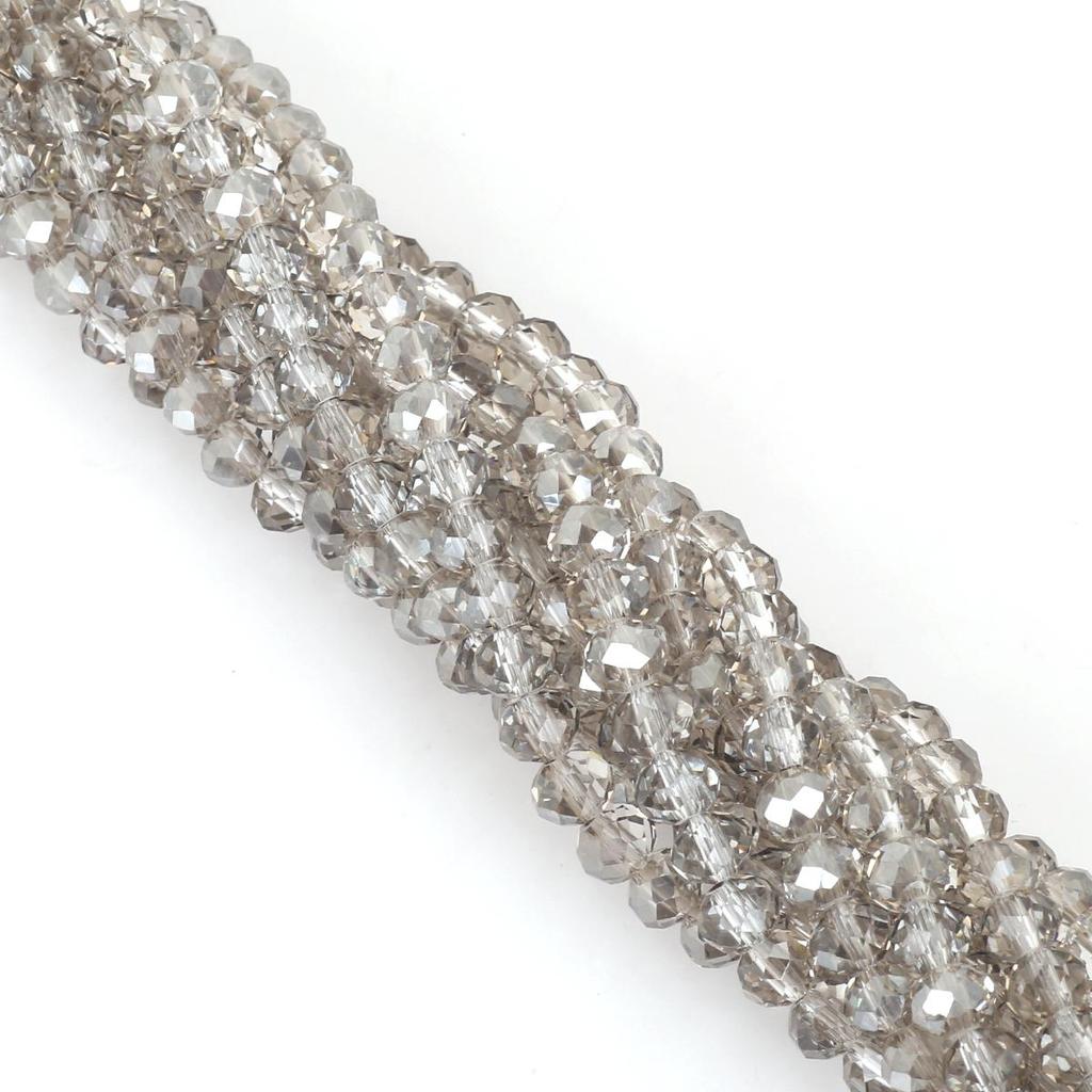 30-200Pcs Rondelle Austria Faceted Crystal Glass Beads Loose Spacer Beads for Jewelry Making