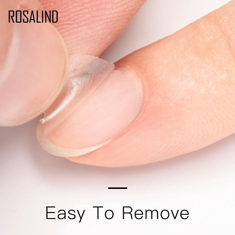 ROSALIND 15 мл отслаивающийся гель-лак для ногтей, основа и верхнее покрытие, замачиваемый резиновый эффект, УФ-гель-лак для ухода за ногтями, художественный дизайн