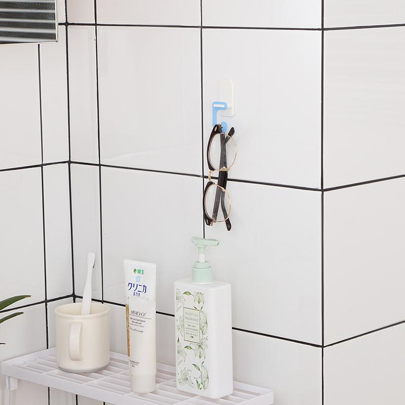 Modern Minimalist Adhesive Wall Hooks Plastic Damagefree Installation For Home Organization Storage Solutions 2 Pack