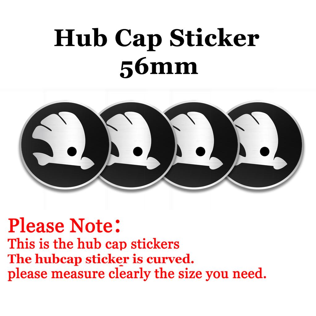DDWO5 56MM 60MM 65MM 68MM Car Wheel Center Hub Caps Badge Rim Cover Emblem Sticker For Skoda Octavia Rapid Fabia Superb Kodiaq Kamiq S