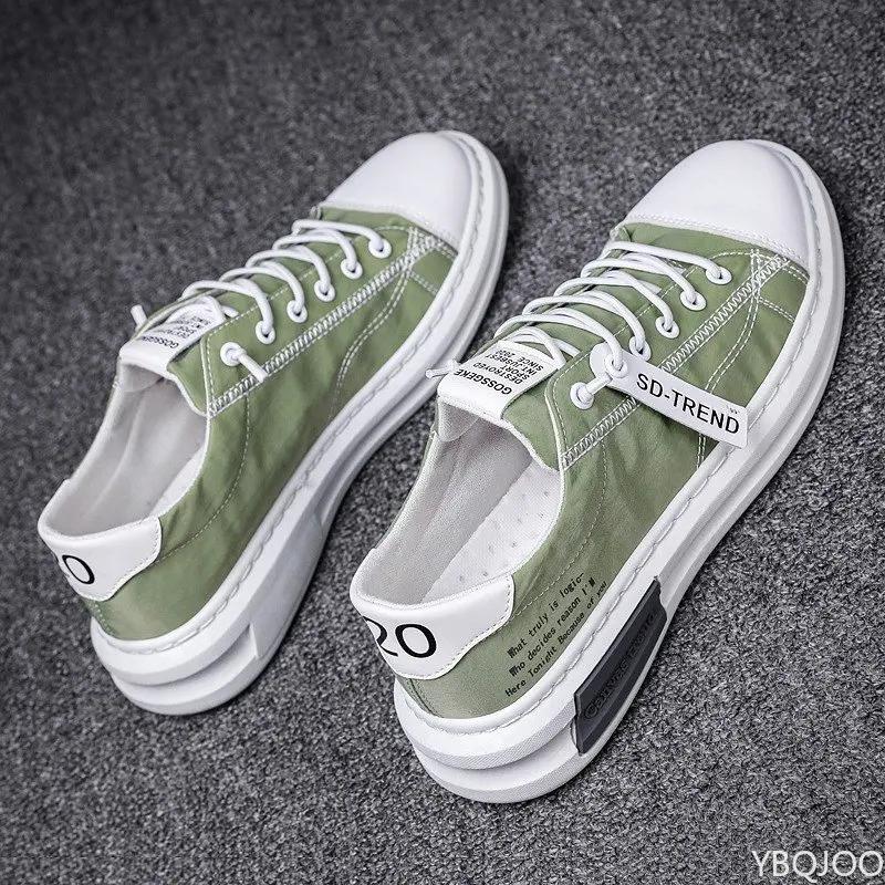 Fashion New Arrival Canvas Shoes Summer Breathable Comfortable Men Sneakers Casual Walking Flats Lace-up Fashion Man Vulcanized Shoes
