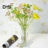3 Forks Exquisite Artificial Lace Flower No Withering Beautiful Artificial Lace Flower with Green Leaves