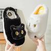 Fashion Women's Cotton Slippers  Cotton Slippers Plush Cartoon Warm Comfort Couple Home Thick Soled Lovely Non Slip Slippers Cat 2025