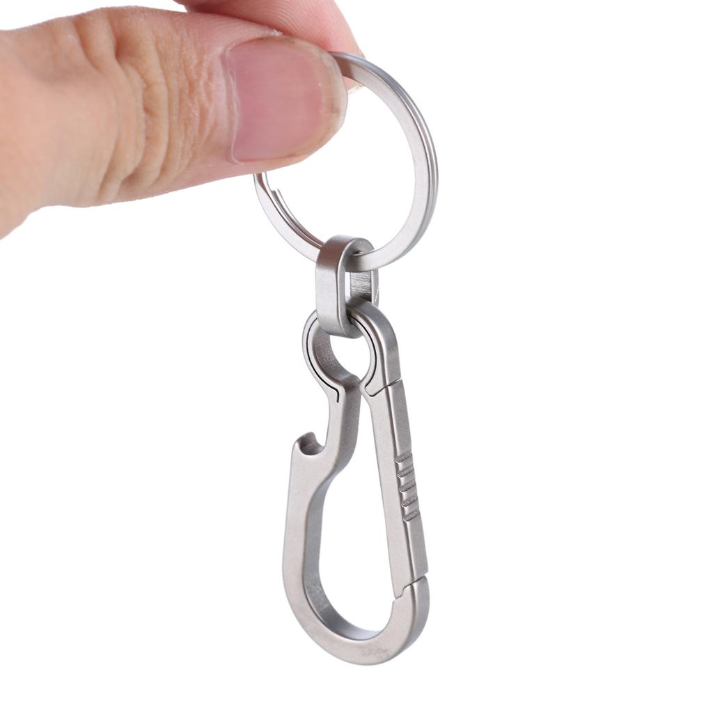 Титановые карабины Брелки Зажимы Открывалки для бутылок AntiLost Маленький карабин Быстросъемный держатель для ключей Пряжки