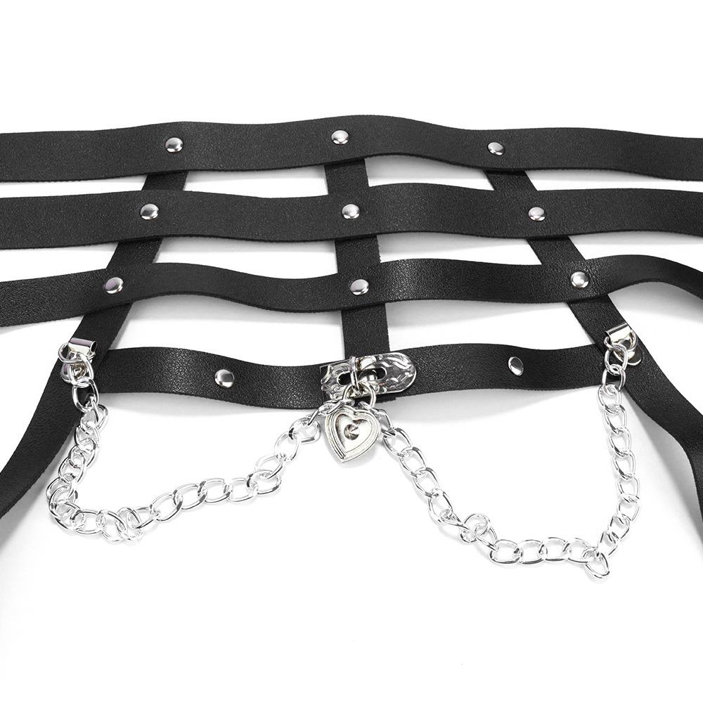 Веселый Пояс Хэллоуин Женский Цельный Металлическая Цепь Bondage Лаура Панк Пояс