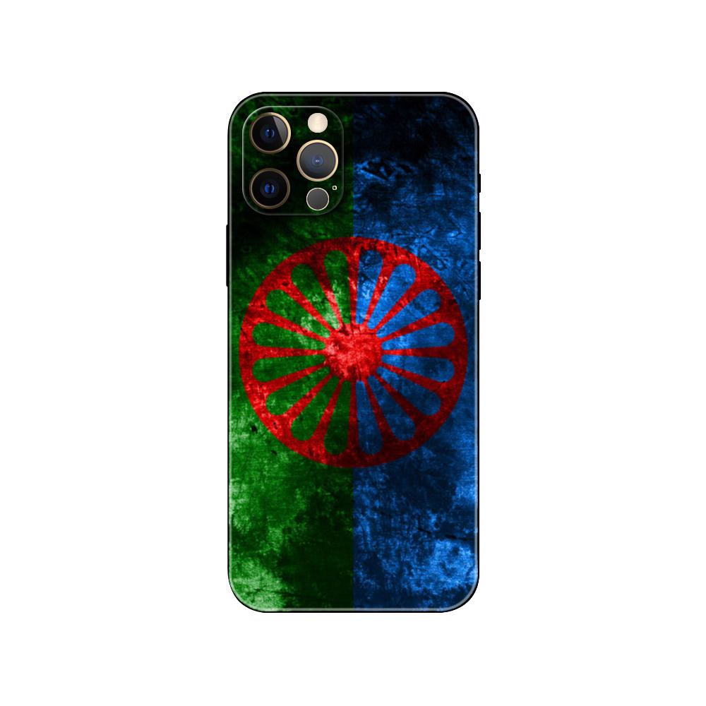 Чехол для телефона Gypsy Romani Roma Flag для iPhone 5 5S 2020se 6 6s 7 8 plus x 10 XR XS 11 12 13 mini pro MAX, черная задняя крышка из ТПУ