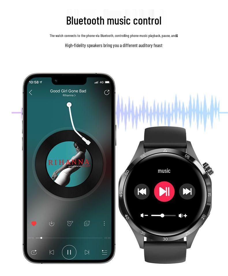GT4pro+ Мужские водонепроницаемые смарт-часы с большим экраном и длительным временем работы от аккумулятора
