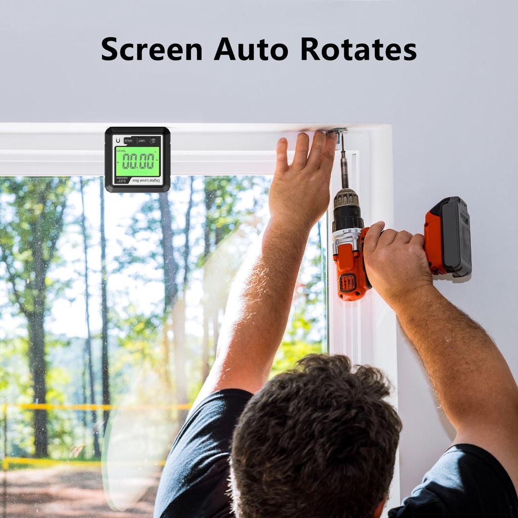 Digital Level Angle Gauge Mini Angle Finder Level Box Magnetic Base Back Light Bevel Gauges Inclinometer for Carpentry