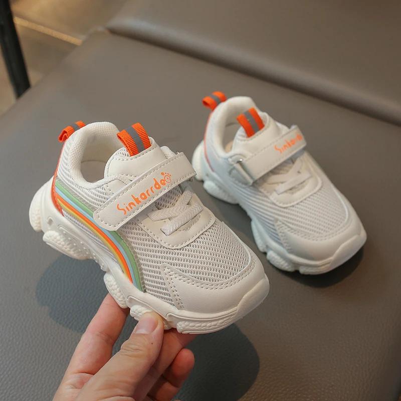 Baby Sports Sneakers for Toddlers Boys Girls Little Kids Air Mesh Casual Shoes Breathable Rainbow Fashion Spring Autumn New