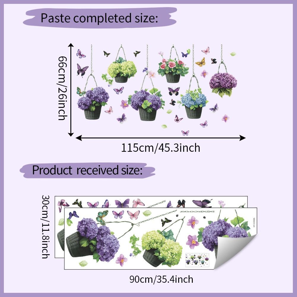 Removable Wall Mural DIY Wall Art NEW Potted Plant Decals Home Decor