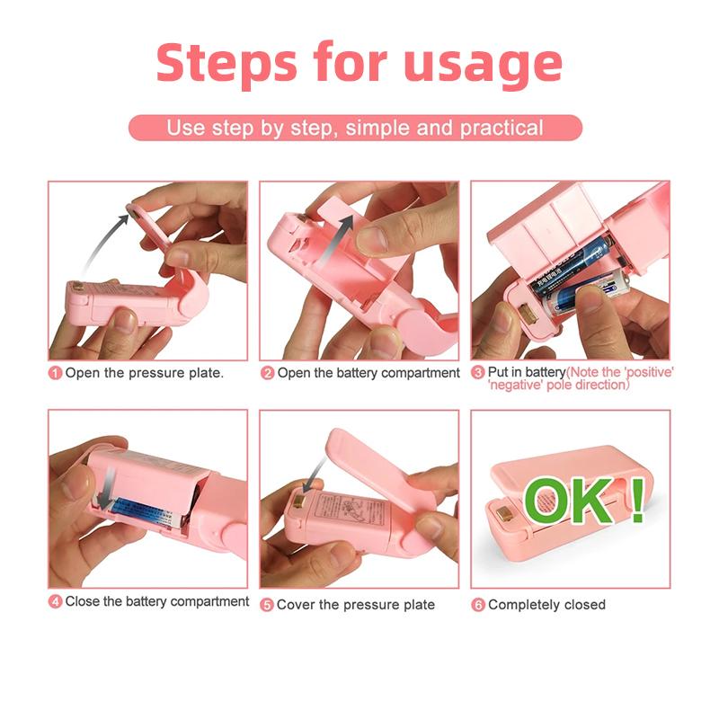 Мини-машина для термосварки, ручная портативная упаковочная машина для запечатывания карманов, термопластиковых пакетов для закусок, влагостойкая машина для запечатывания