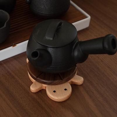 Подставки под чашки в виде грецкого ореха и черепахи, деревянные подставки под чайник, термостойкие коврики для обеденных тарелок, подставки для напитков