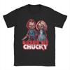 Ullzang Chuckys Horror Doll T-Shirt Men Round Neck Short Sleeve Tops Bride of Chuckys Cotton Summer Top Tee