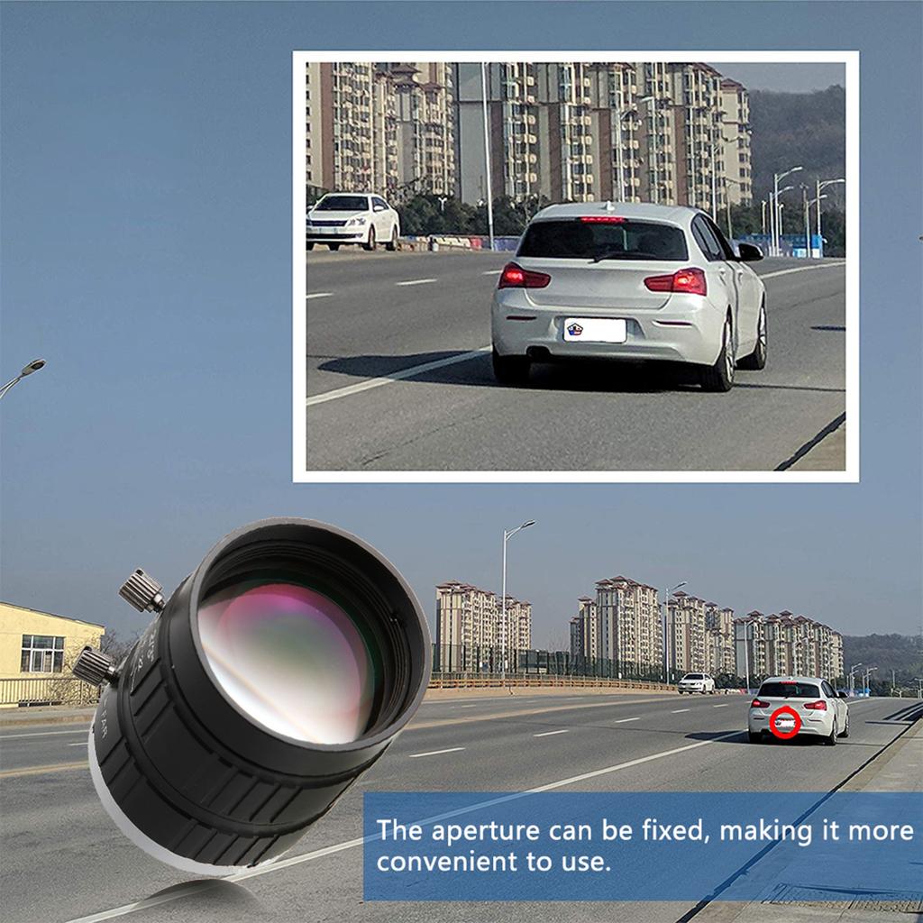 5MP HD Camera Lens 50mm Focal Length Manual Aperture C Mount CCTV Surveillance