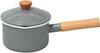 Nodahoro Saucepan 14cm Enamel Gas Fire/IH Compatible One Hand Pot Made In Japan Couleur Gray CL-14NGR