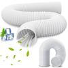 A74G-Flat Hose Adapter Window Vent Kit Air Conditioning Hose Connector Portable Ac Hose Coupler With Pipe