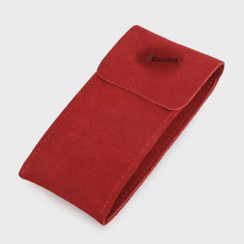 Suede Cowhide Leather Mechanical Watch & Portable Storage Bag