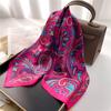 27.6in Vintage Paisley Print Square Scarf Multicolor Pattern Bandana Elegant Thin Sunscreen Head Wrap