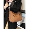 Large Capacity Women Commuter Tote Bags High-end Frosted Vintage Travel Handbags Lady Solid Color Shoulder Crossbody Bag