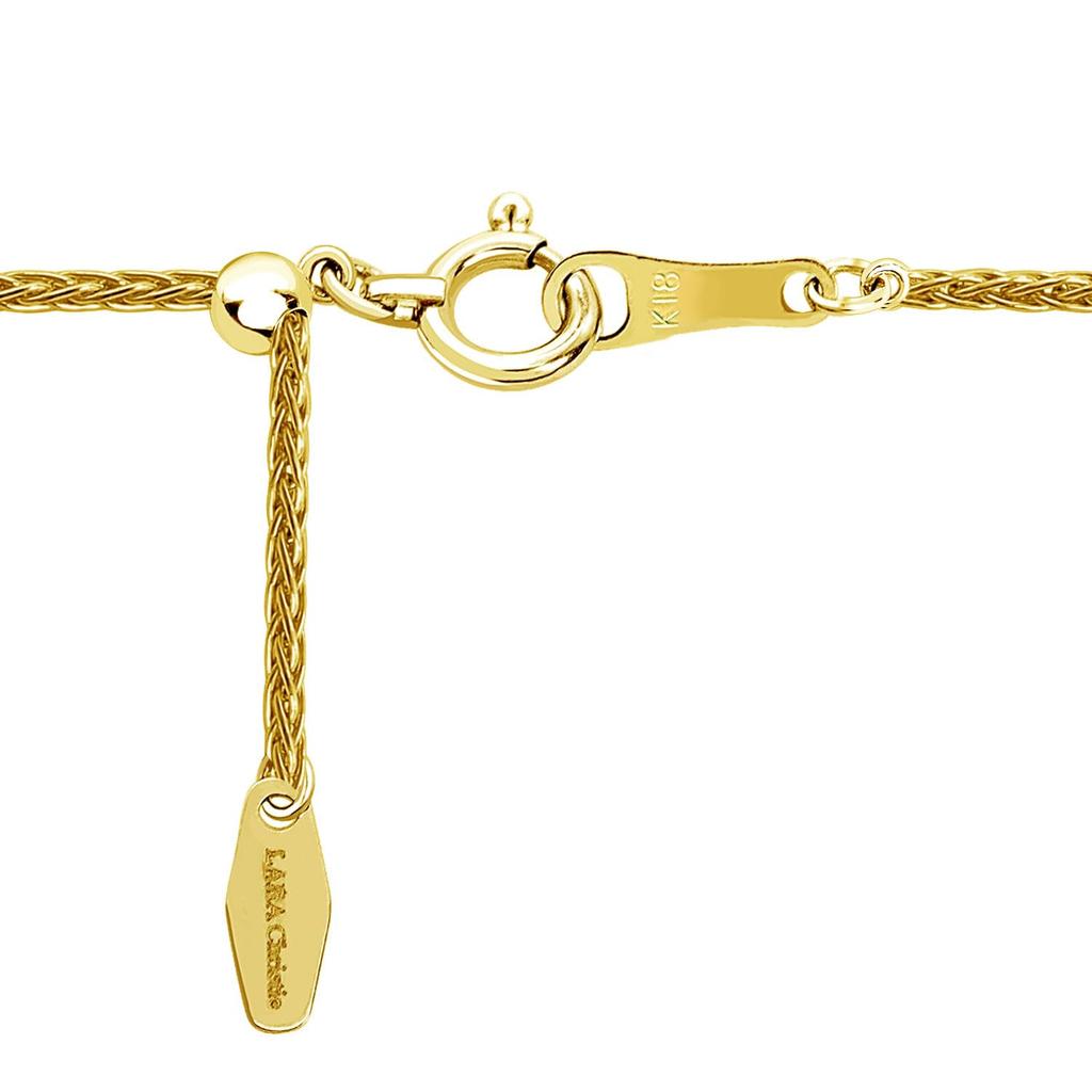 Gold Chain Necklace 18K K18 Triple Spike Width Maximum 45cm Length Adjustable [Lara Christie] 0.9mm Approx. 2.85g Lc97-0055