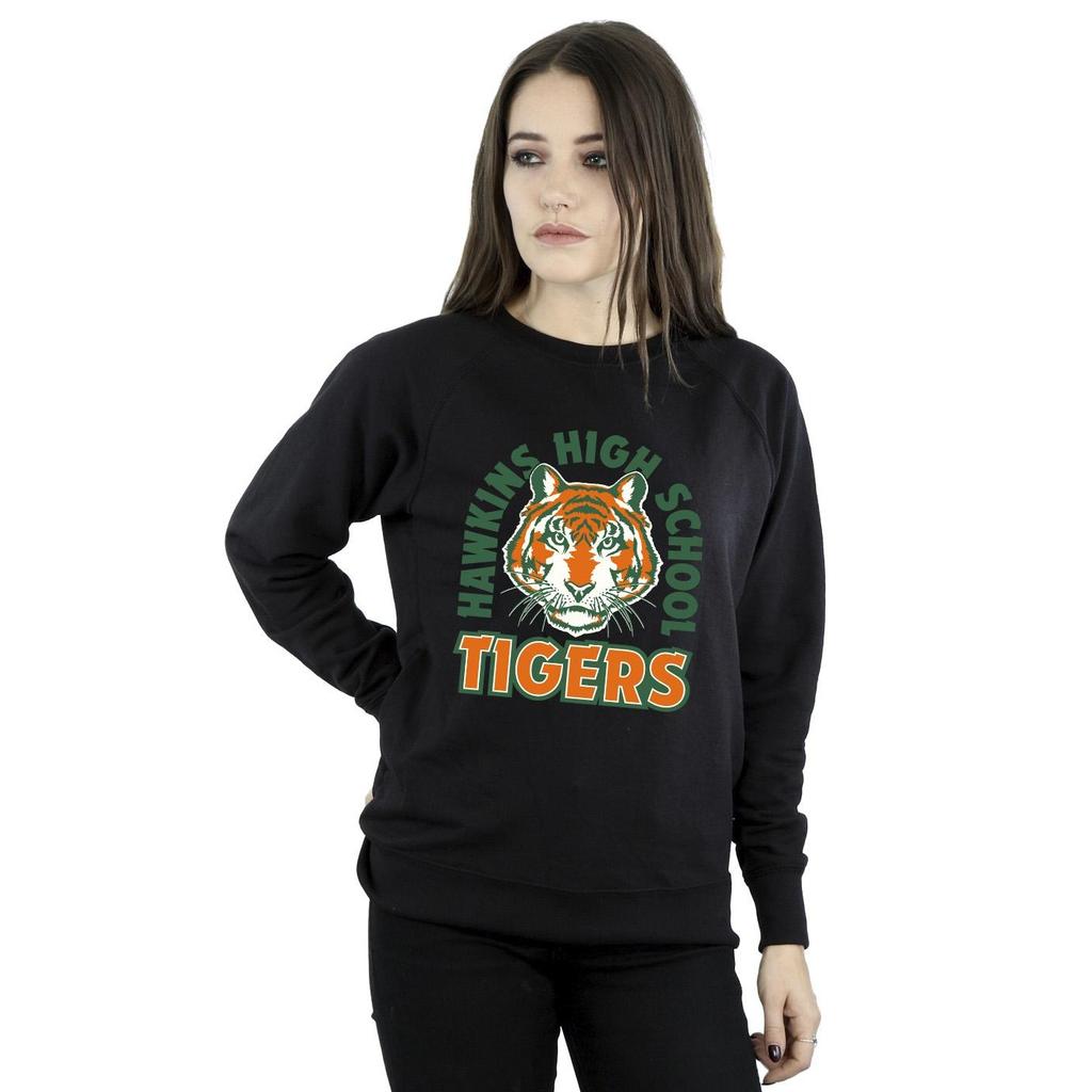 Netflix Womens/Ladies Stranger Things Hawkins Arch Tiger Sweatshirt