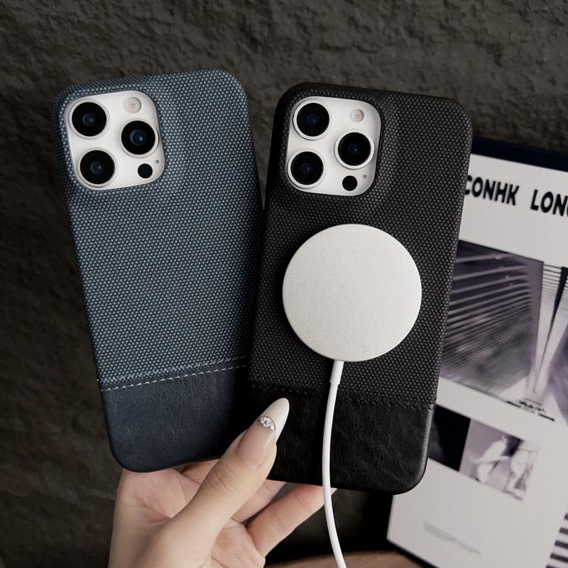 Для iPhone 16 Pro Max 15 Pro 14 Plus 13 12 Чехол-накладка Роскошная кожаная вставка Жесткий ПК Ударопрочный Тонкий чехол для телефона