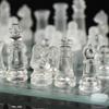 1Set Craft  Glass Chess Set Acrylic Chess Board Anti-Broken Chess Game