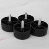 4Pcs Round Sofa Legs Black M8 Screw Height Feet Pad Cabinet Furniture Accessories 35mm