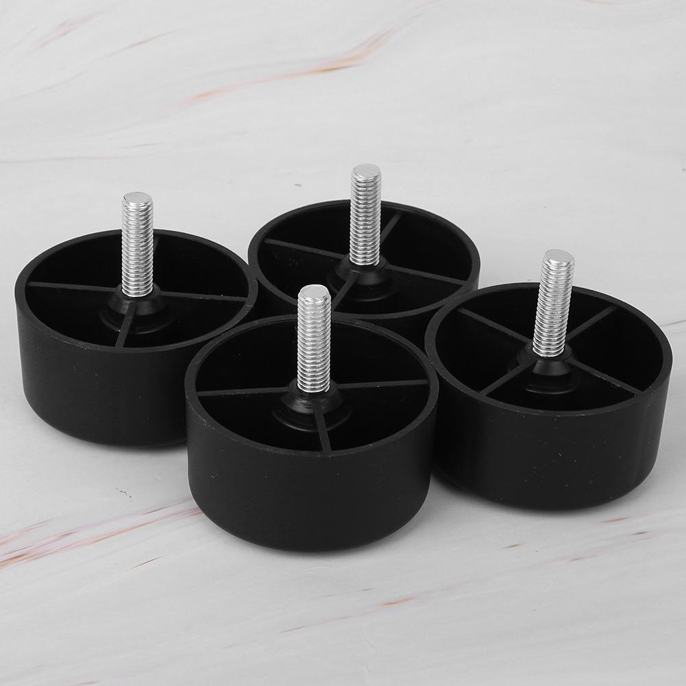 4Pcs Round Sofa Legs Black M8 Screw Height Feet Pad Cabinet Furniture Accessories 35mm