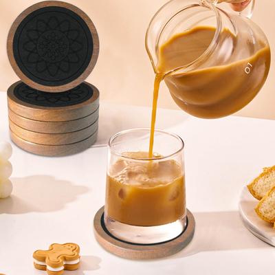 2/5 шт. деревянные подставки для напитков, абсорбирующие нескользящие подставки, защищающие столешницу от пятен, царапин, легко чистящиеся коврики для напитков для домашнего офиса