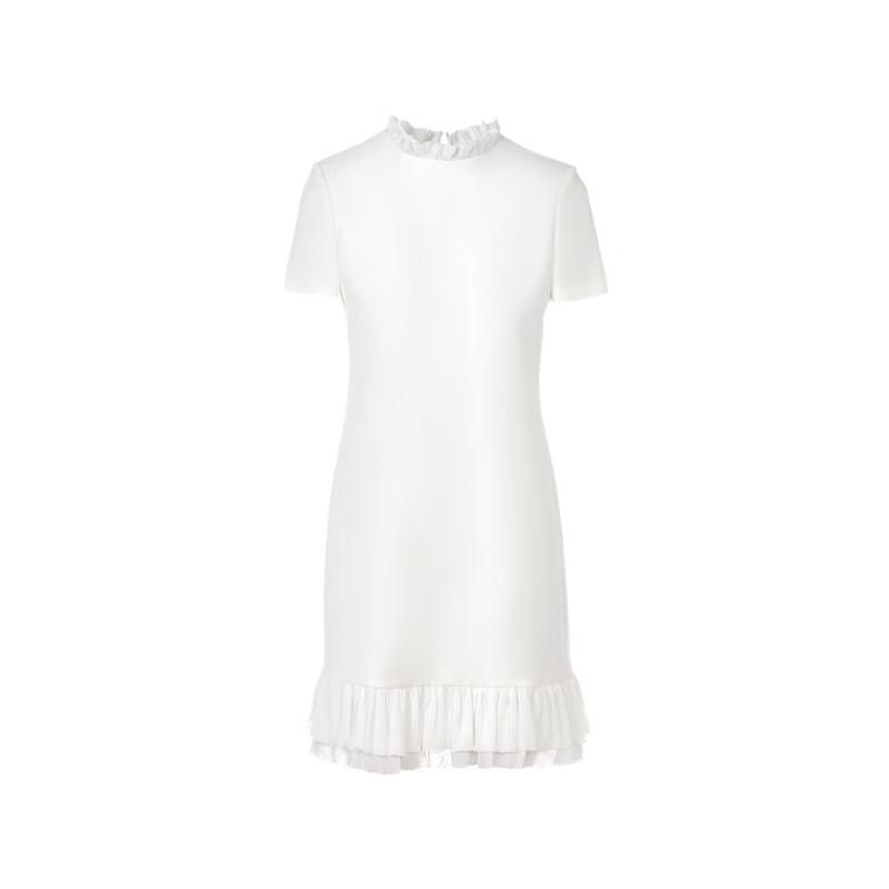 Платье LANCY с рюшами, пэчворком и короткими рукавами в стиле French Chic