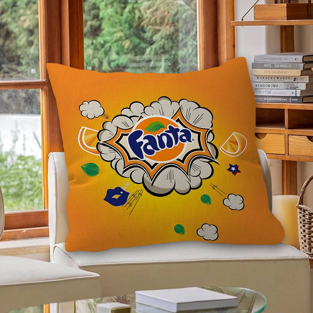 Смешная наволочка с логотипом F-Fanta, декоративная подушка для автомобиля, чехол для подушки на диван, в машину, рождественский подарок 40x40см 45x45см