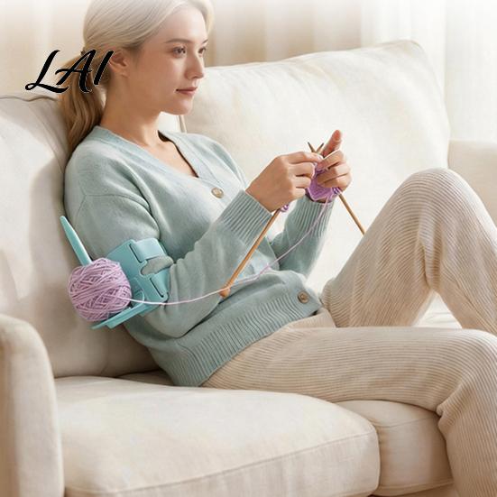 Smooth Rotation Yarn Spinner Wearable Holder with Arm Strap Rotating Ball Dispenser Armband Adjustable Anti-Tangle Stand Crocheting & Knitting