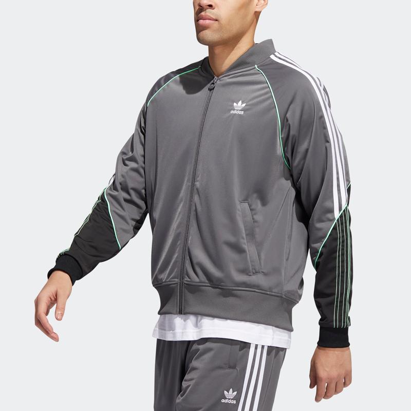 Adidas Спортивная куртка Originals с длинным рукавом, мужская куртка, серая HI3002