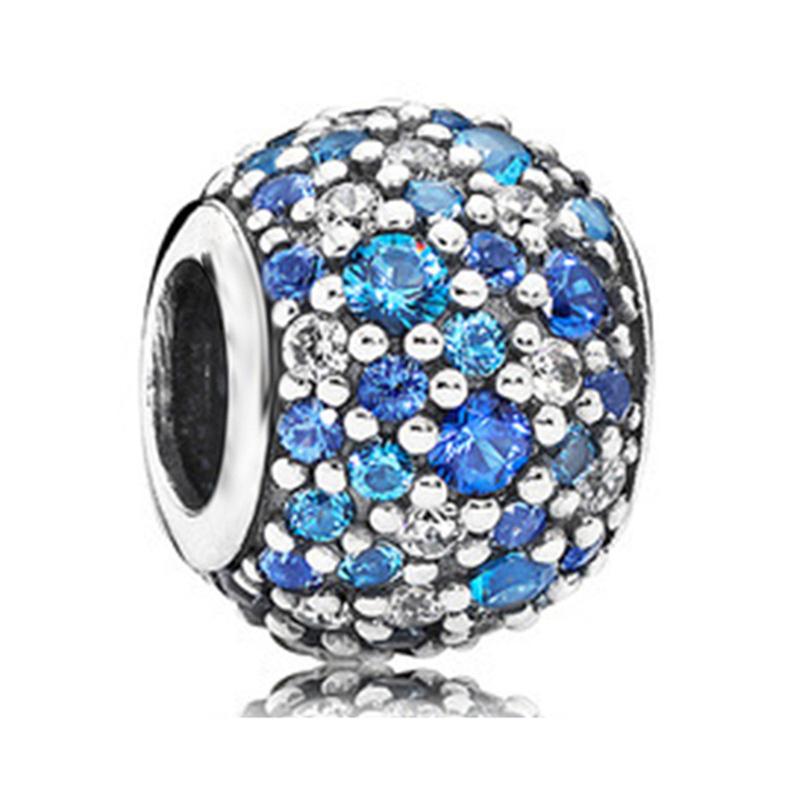 Silver Plated Blue Starry Sky Pendant Alloy Set Star Earth Bead Bracelet & Necklace DIY Jewelry Accessories Series
