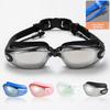 HD Electroplated Swimming Goggles with Earplugs - Waterproof, Fog-proof, Myopia-friendly.