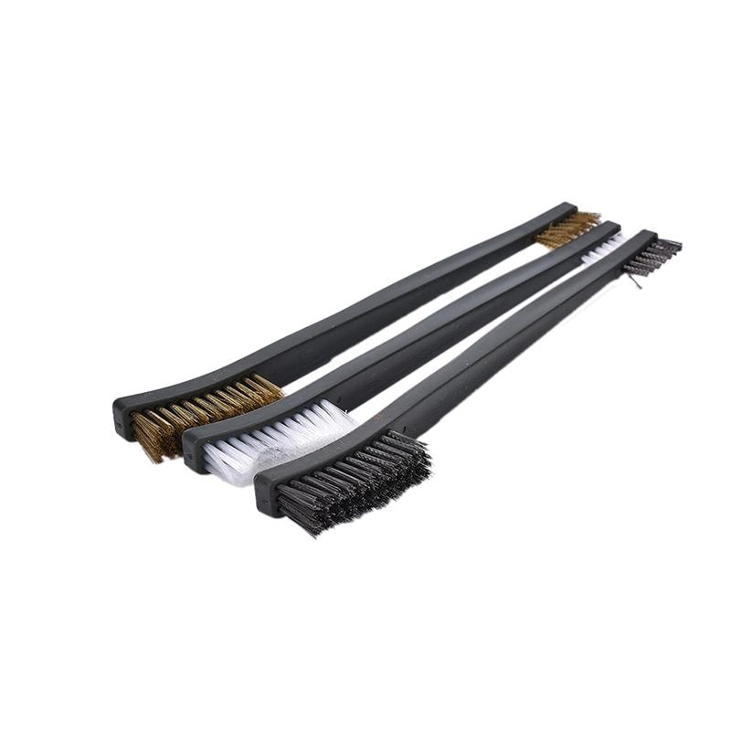 1~10 шт. Щетка из проволочной щетины для очистки сварочного шлака, мини-набор проволочных щеток, стальная/нейлоновая/латунная щетка для очистки металла от краски