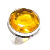 Citrine Handmade 925 Sterling Silver Jewelry Ring Size 7 V0H22