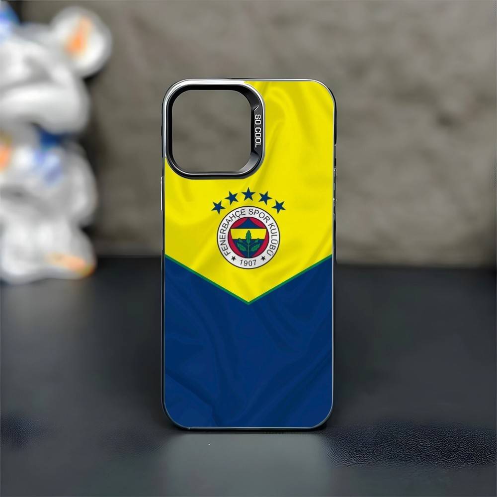 1 шт. Т-Турция Фенербахче-E Чехол для телефона для iPhone17,16,15,14,13,12,11 Plus,Pro Max Черный Матовый Ударопрочный Чехол