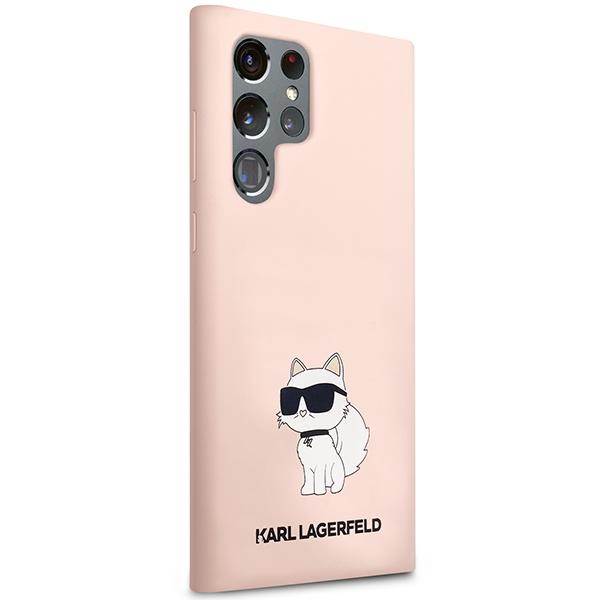 Etui do Samsung Galaxy S23 Ultra Karl Lagerfeld Silicone Choupette Różowe