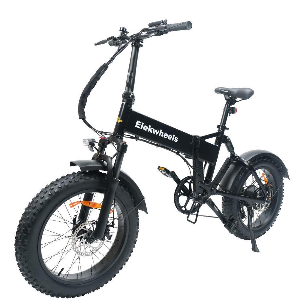 Elekwheels E5 Multi Terrain Electric Bicycle 250W  Motor 48V12.8Ah Lithium Battery Urban Commuting Electric Bike 20"*4.0 Fat Tires EBike