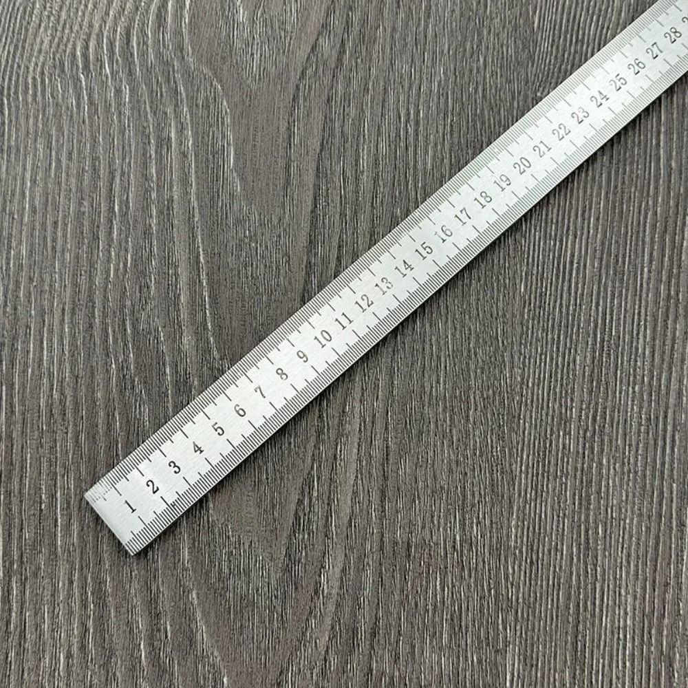 Thickened Forging Stick Ruler Dual-Scale Measuring Tool Durable Stainless Steel Ruler Student