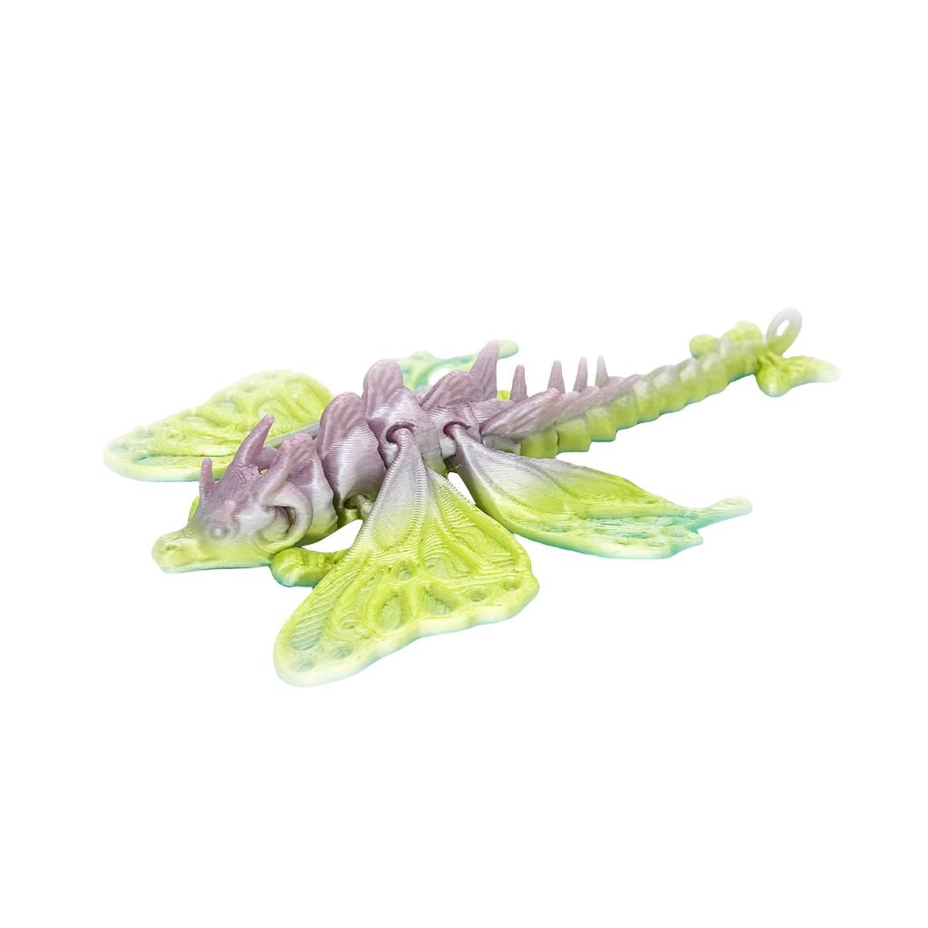 Игрушка-бабочка-дракон, напечатанная на 3D-принтере, с подвижными суставами, украшение в виде игрушки-бабочки-дракона, снятие стресса, подвижный скелет-бабочка-дракона