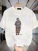 Cartoon Retro Boys Unisexs Tshirt Oversized Cotton Short Sleeved Top Summer Streetwear