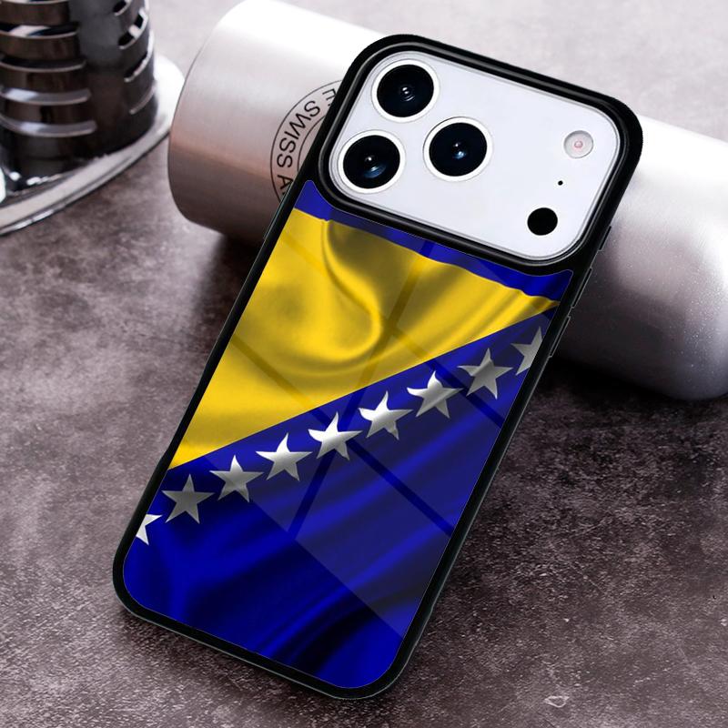 Чехол для телефона с принтом флага Боснии и Герцеговины для iPhone 17 16 15 14 13 12 11 Pro Max Plus 17Air Мягкий силиконовый чехол