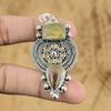 Natural Golden Rutile Gemstone Jewelry 925 Sterling Silver Pendant For Women