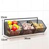 Wall Mounted Kitchen Storage Basket Onion Ginger Garlic Storage Frame Durable Wire Storage Rack Perforation-free Vegetables Case