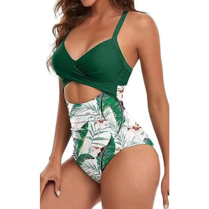 Leopard One Piece Swimsuit 2025 New Halter Push Up Swimwear Women Swimsuit Bathing Suit Beachwear Monokini Female Swimming Suits