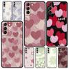 Чехол для телефона Love Flower Art для Samsung Galaxy S24 S23 Ultra S22 S21 S20 FE 5G S10 S10E S9 Plus S8 Мягкий силиконовый черный чехол