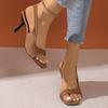 Летние босоножки с открытым носком и высоким каблуком, женская обувь, новые модные тонкие высокие каблуки, женские модные сексуальные туфли-лодочки Sandalias De Mujer